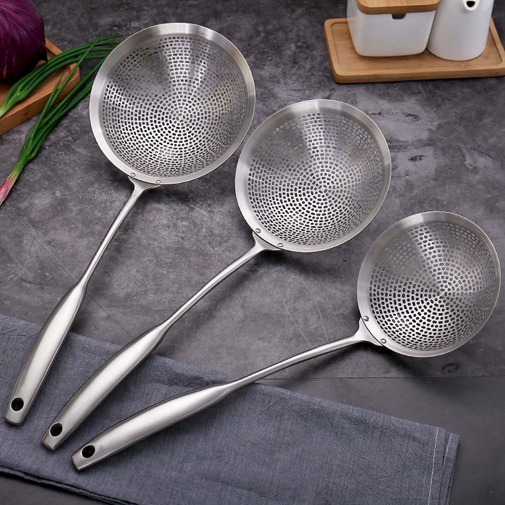 [Elegan] Saringan Jaring Handheld Kitchen Skimmer Grid Scoop Alat Masak Penyaring Makanan