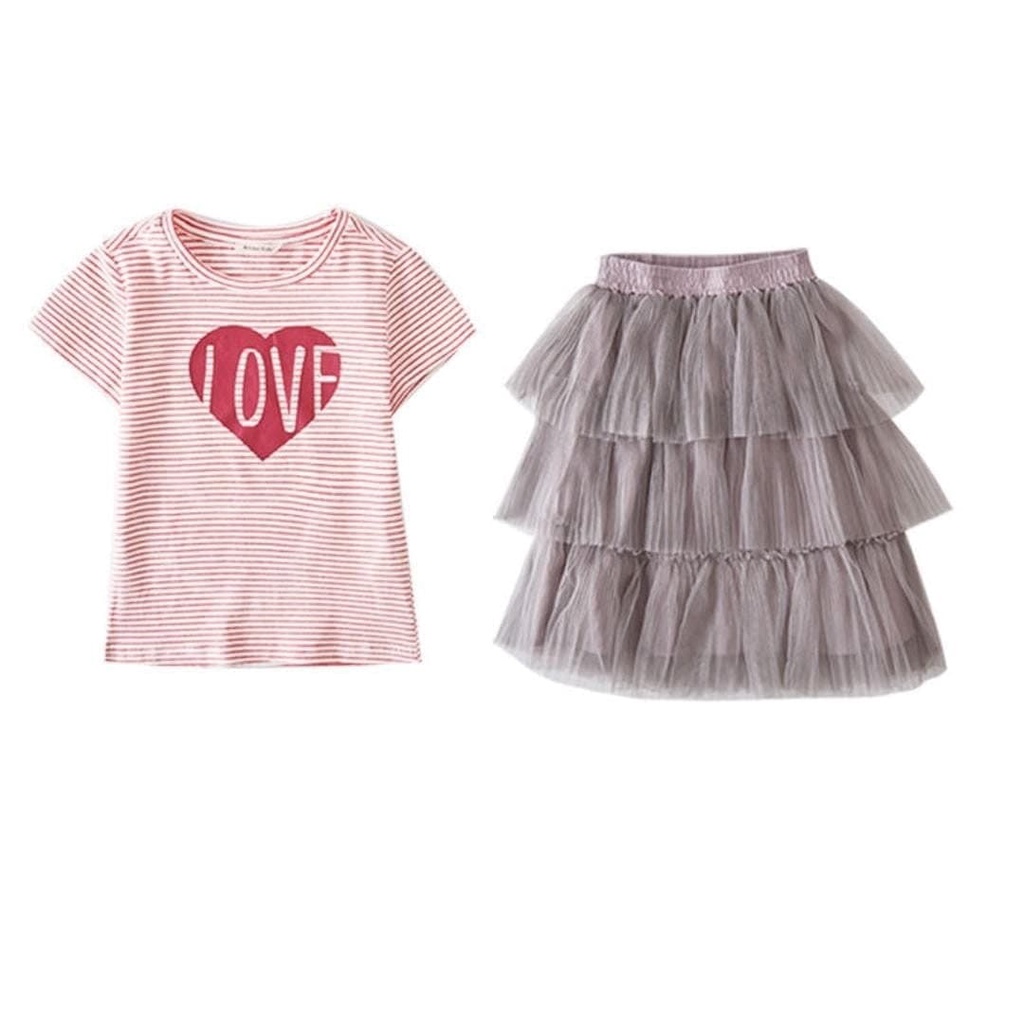 SET ROK ANAK IMPORT GARIS LOVE A1084