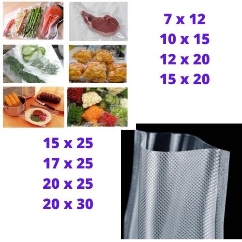 [100-Lbr] 15x20 {100-Lbr} Plastik VAKUM Makanan Embos / Plastik VACUM VACUUM BAG EMBOSSED