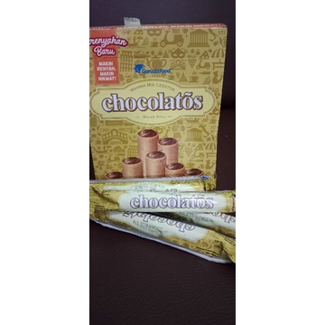 

CHOCOLATOS WAFER ROLL DENGAN RASA COKLAT ITALIA 1box/24pcs