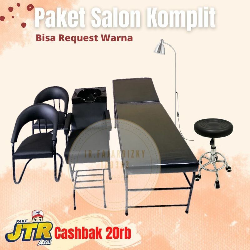 Paket Komplit Bed Facial Washbak Keramas Kursi Lampu