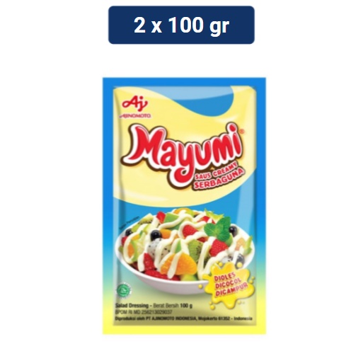 

Mayumi Mayonnaise Serbaguna Sachet 2 x 100 gr