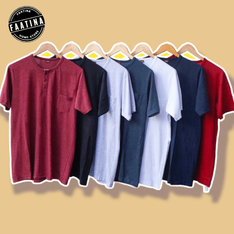 KAOS KANCING TIGA 3 | KAOS POLOS PRIA | KAOS SINGLET OBLONG | KAOS DISTRO