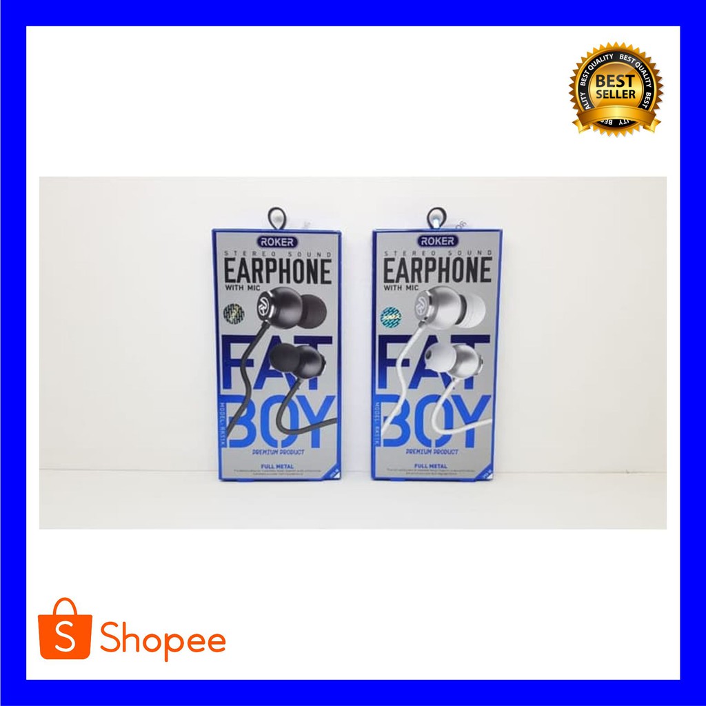 GROSIR TERMURAH Headset ROKER FAT BOY RK51K Handsfree ROKER FATBOY Earphone Stereo