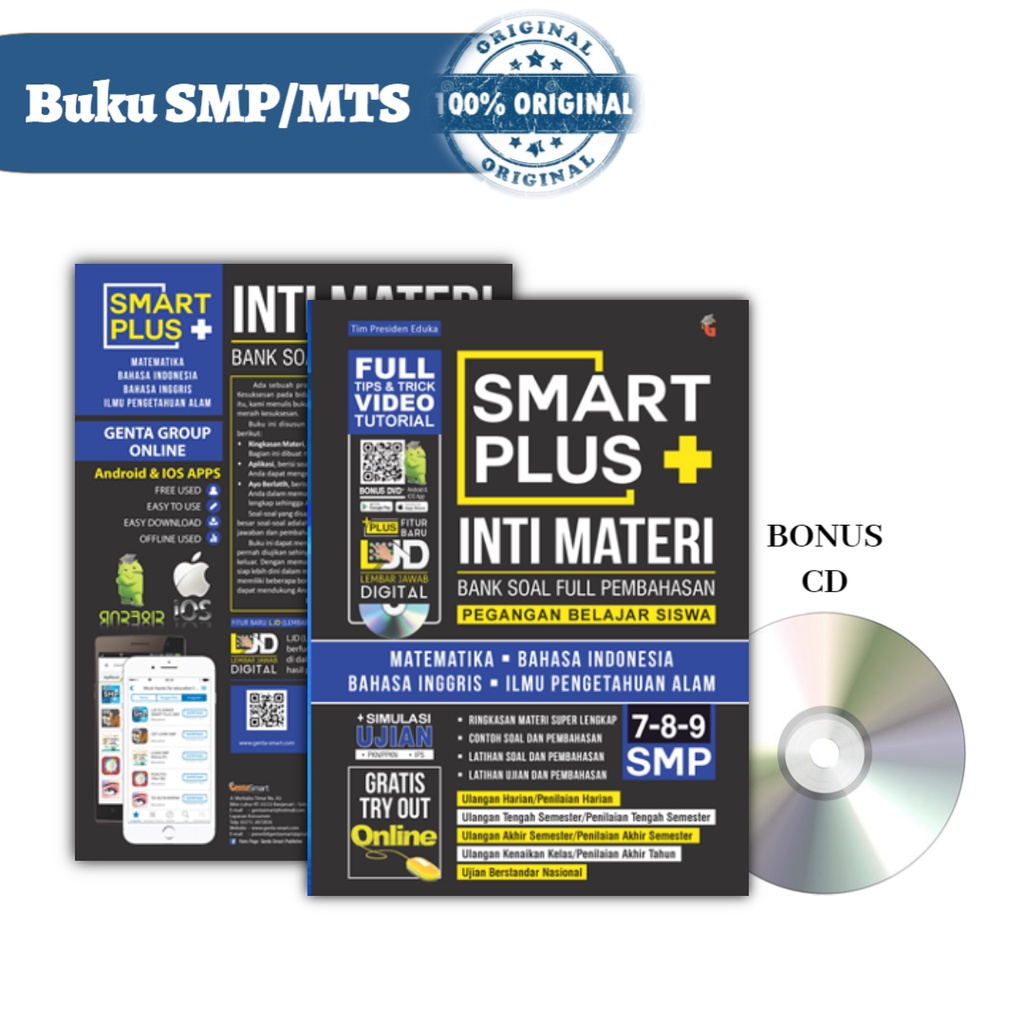 Bank Soal SMP : Smart Plus Inti Materi SMP 7-8-9 Full Pemahasan