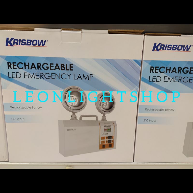 KRISBOW LAMPU DARURAT LED TWIN SPOT/EMERGENCY LAMP TWIN SPOT/LAMPU KAMPING/LAMPU MEJA/LAMPU DINDING