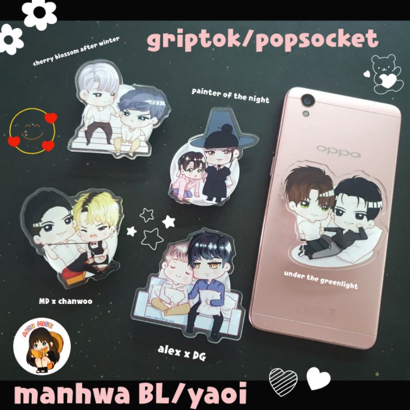 griptok/stand hp/phone holder manga/manhwa BL/yaoi bj alex, under the greenlight, painter of the nig
