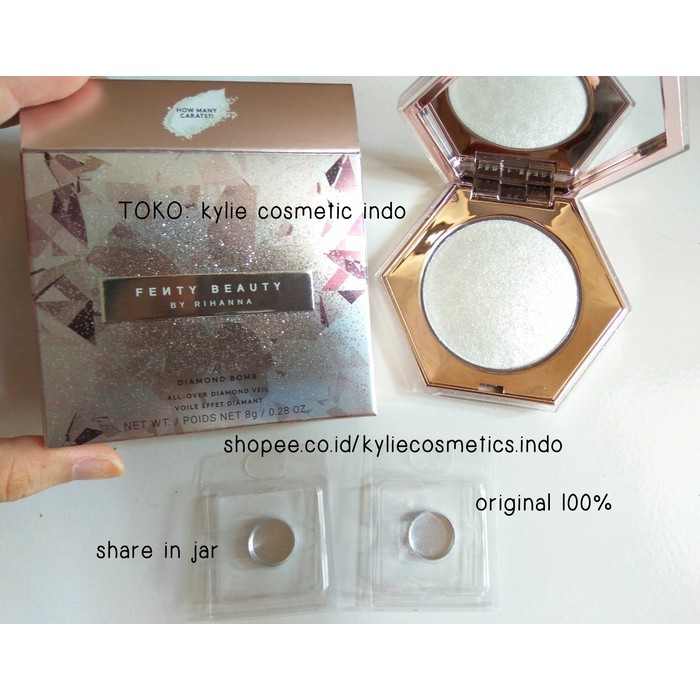 Share In Jar Fenty Beauty By Rihanna Diamond Bomb Highlighter Ori Shopee Indonesia