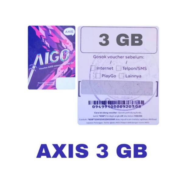Voucher axis 3GB/30hari