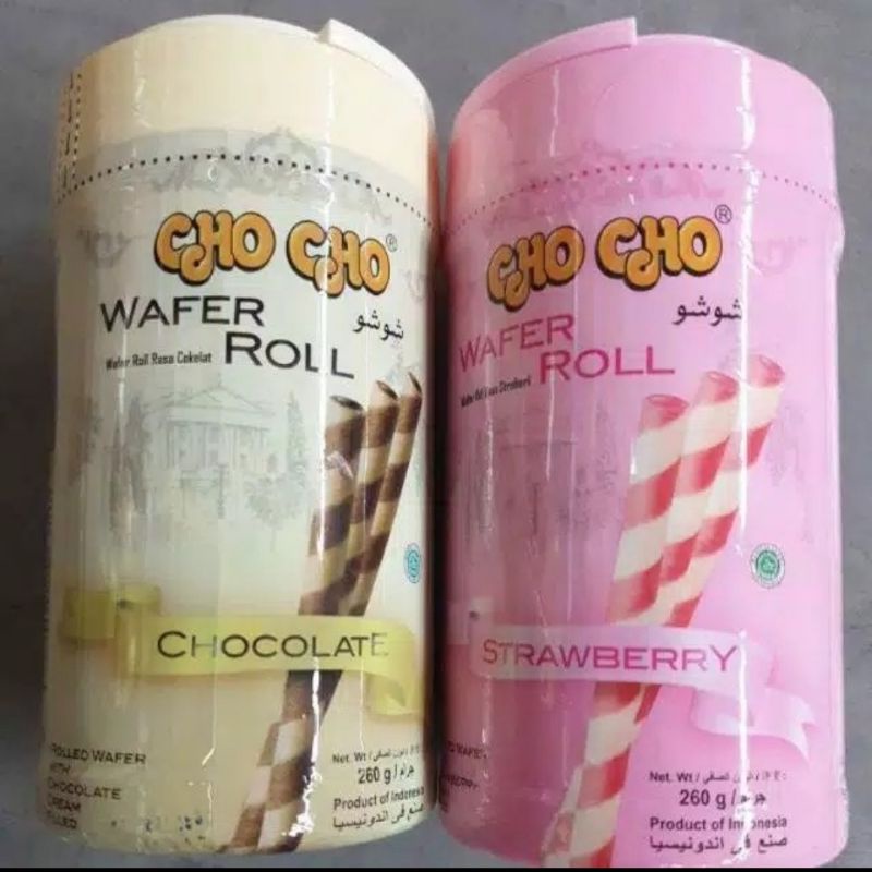 

Chocho wafer roll stick chocolate/ strawberry260gr