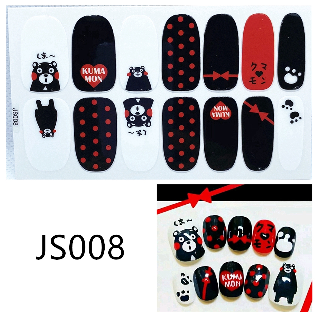 (14Pcs) Stiker Kuku Anti Air Tidak Beracun Untuk Nail Art JS001-JS020