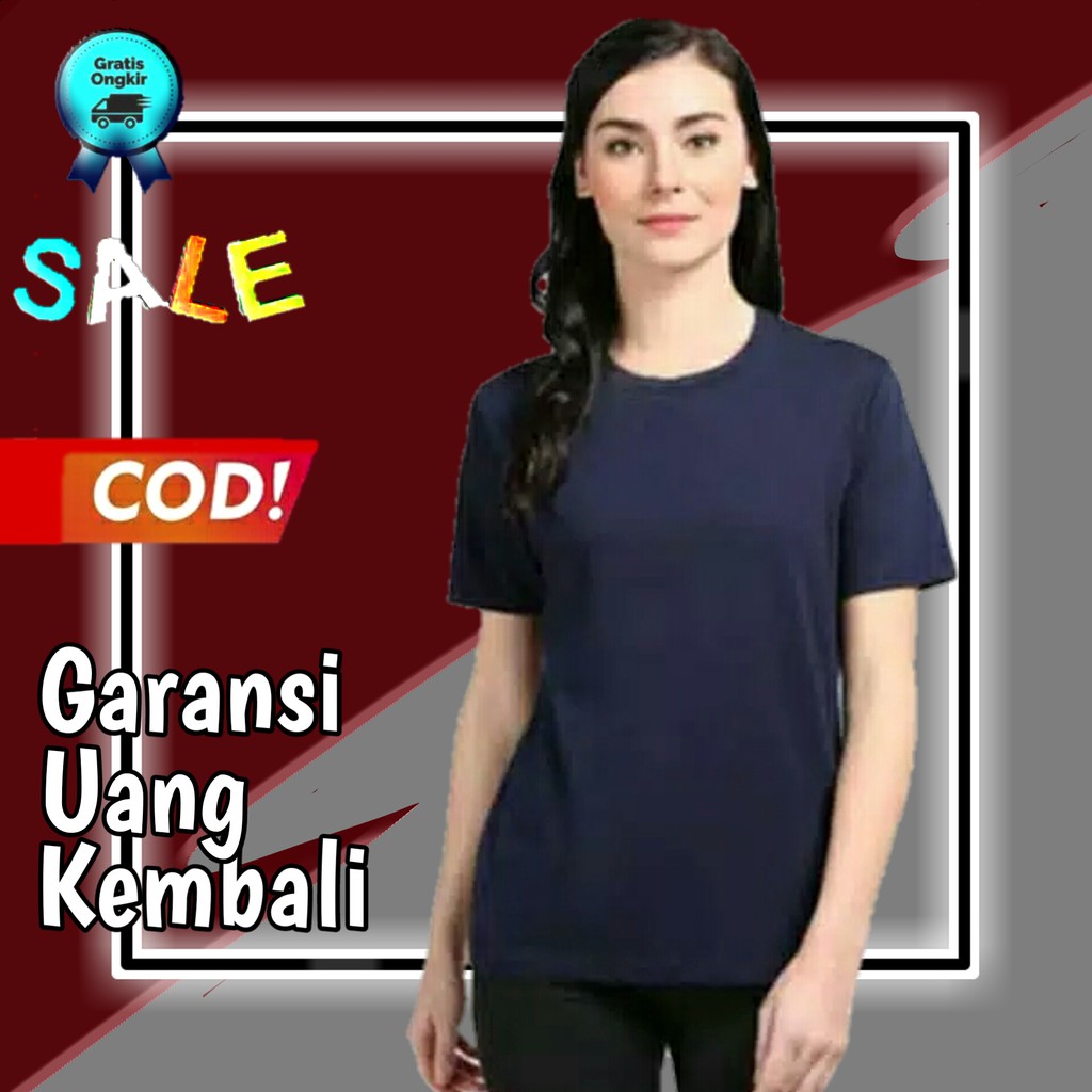 kaos polos wanita baju polos wanita baju polos wanita pendek baju polos warna biru atasan polo ke246