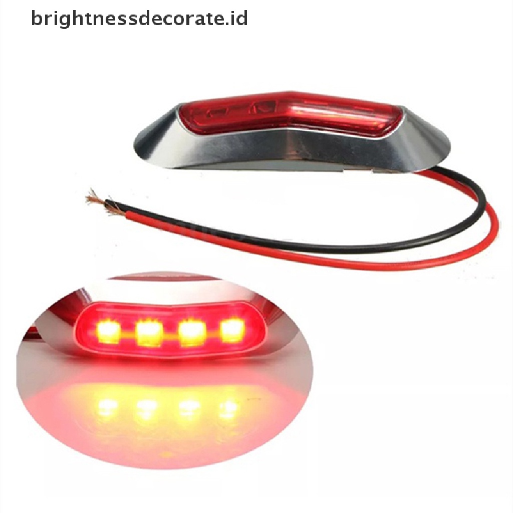 (Birth) Lampu Peringatan Samping 4-led 10v-30v Untuk Truk / Trailer