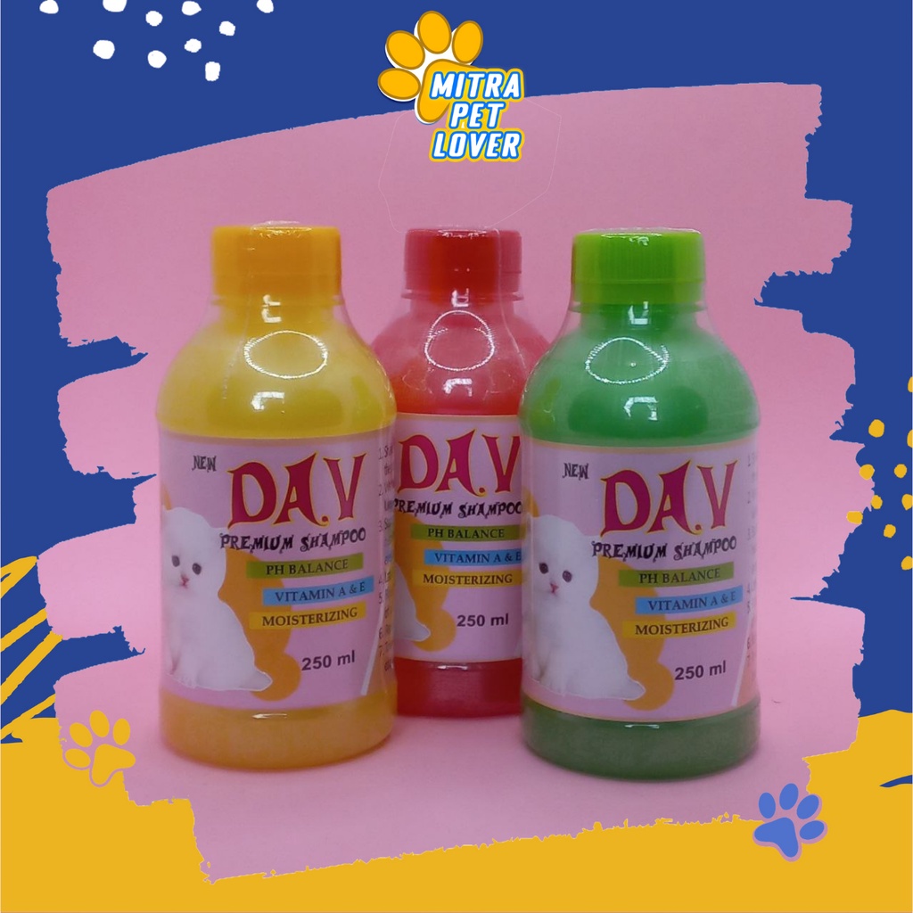 SHAMPO KUCING - DAV CAT SHAMPOO 250 ML ORIGINAL - DENGAN PH BALANCE DAN MOISTERIZING SAMPO UNTUK CAT KITTEN WANGI TAHAN LAMA AWET BERSIH SEHAT PET ANIMAL HEALTHCARE AND VETERINARY TAMASINDO KESEHATAN DAN VITAMIN HEWAN BINATANG PELIHARAAN MITRAPETLOVER