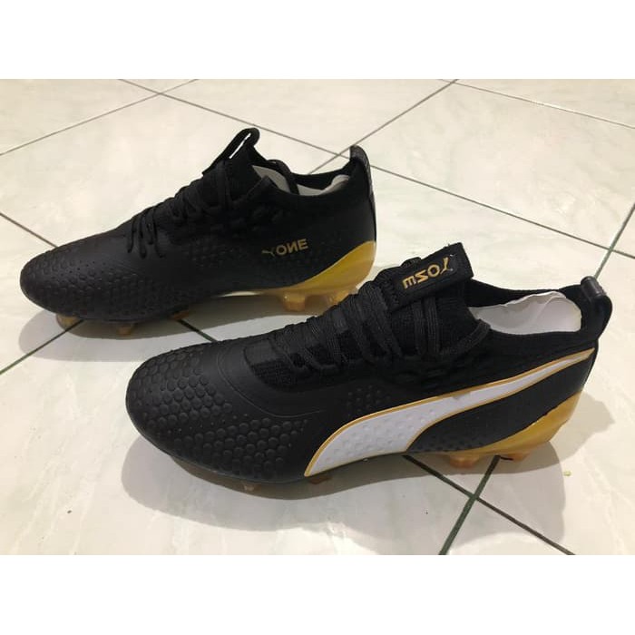 Soccer Puma One 1 Syn FG - Puma Black Gold