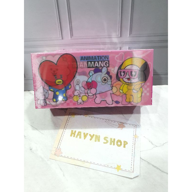 kotak pensil KODE 3 TINGKAT metalik 3dimensi/pencil case password/kotak pin-BTS 3D