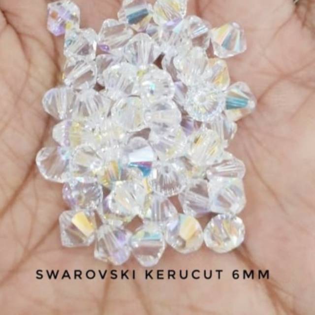 SWAROVSKI BICONE kerucut 6mm ORIGINAL AUSTRIA lusinan