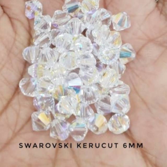 SWAROVSKI BICONE kerucut 6mm ORIGINAL AUSTRIA lusinan