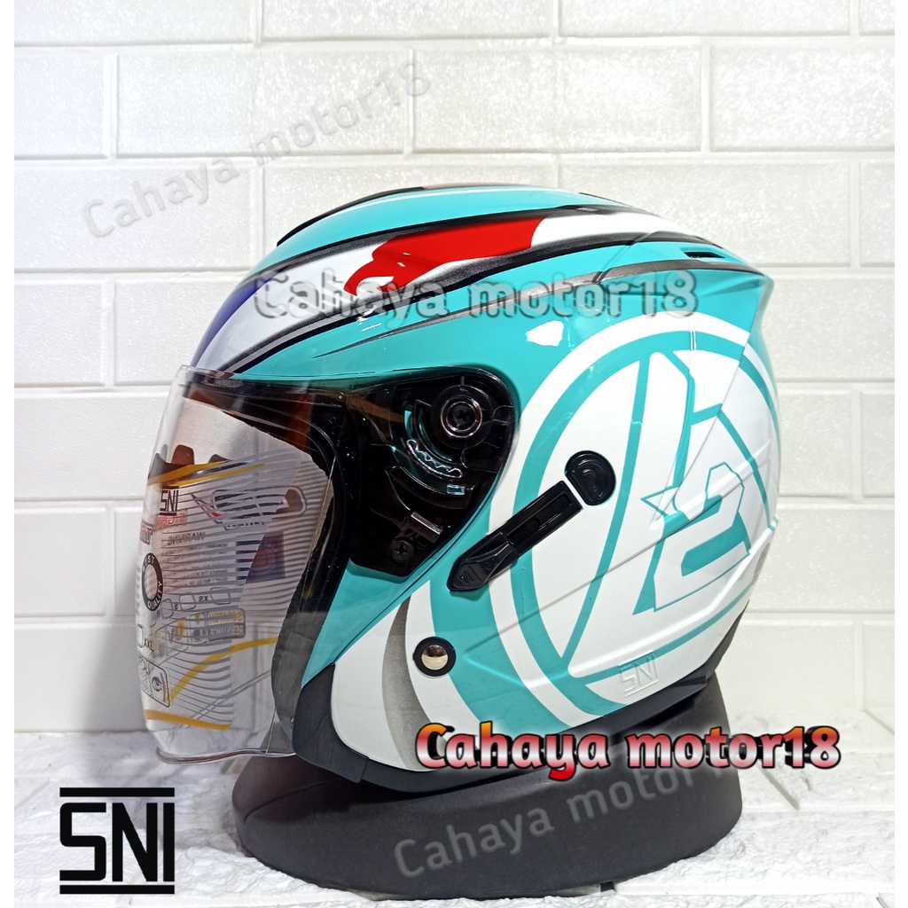 HELM G2 OPTIMAX AQUAMARINE | DOUBLE VISOR MODEL INK DYNAMIC