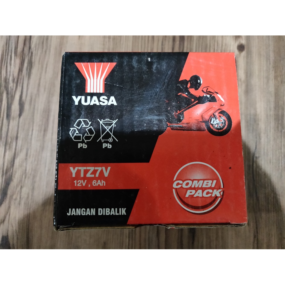 ACCU AKI MOTOR KERING MF YUASA ORIGINAL YTZ7V