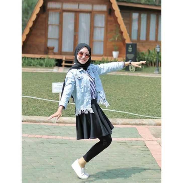 Outfit Korean Style Hijab Rok Hijabfest