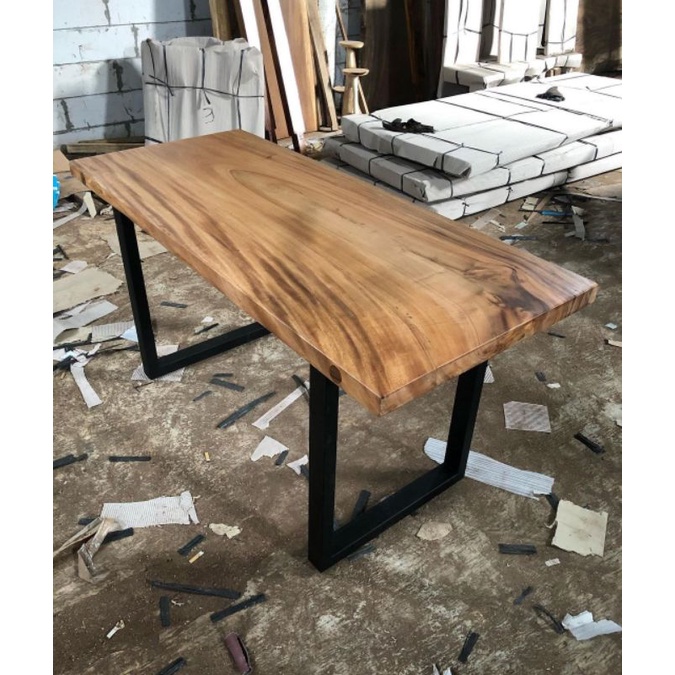 meja kerja trembesi meja kantor suar solid