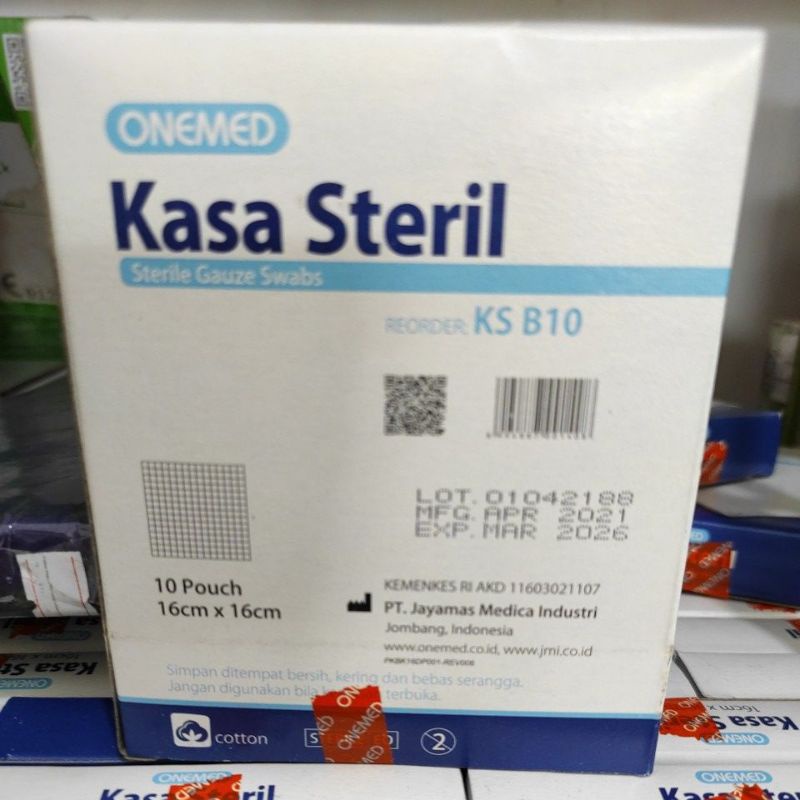 Kassa Steril 16 x 16 Onemed 10 Pouch