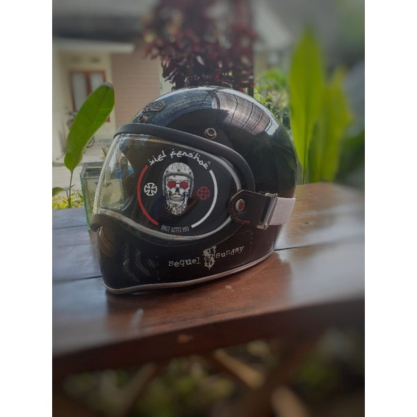 visor kaca helm cakil custom model tali