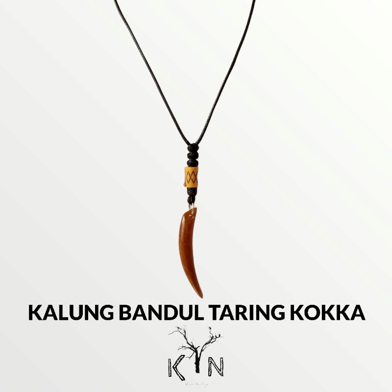 Kalung Bandul Taring Kokka Original/Kalung Cowo Keren/Kalung Pria