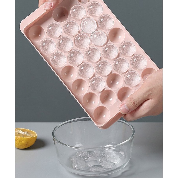 Cetakan Es Batu Bulat Kotak 33 Grid Mould Es Krim Jelly Pudding Ice Cube Tray Box DIY