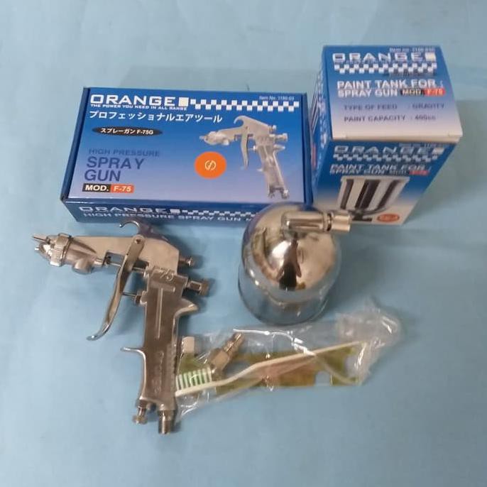 Spray Gun ORANGE F75 Tabung Atas