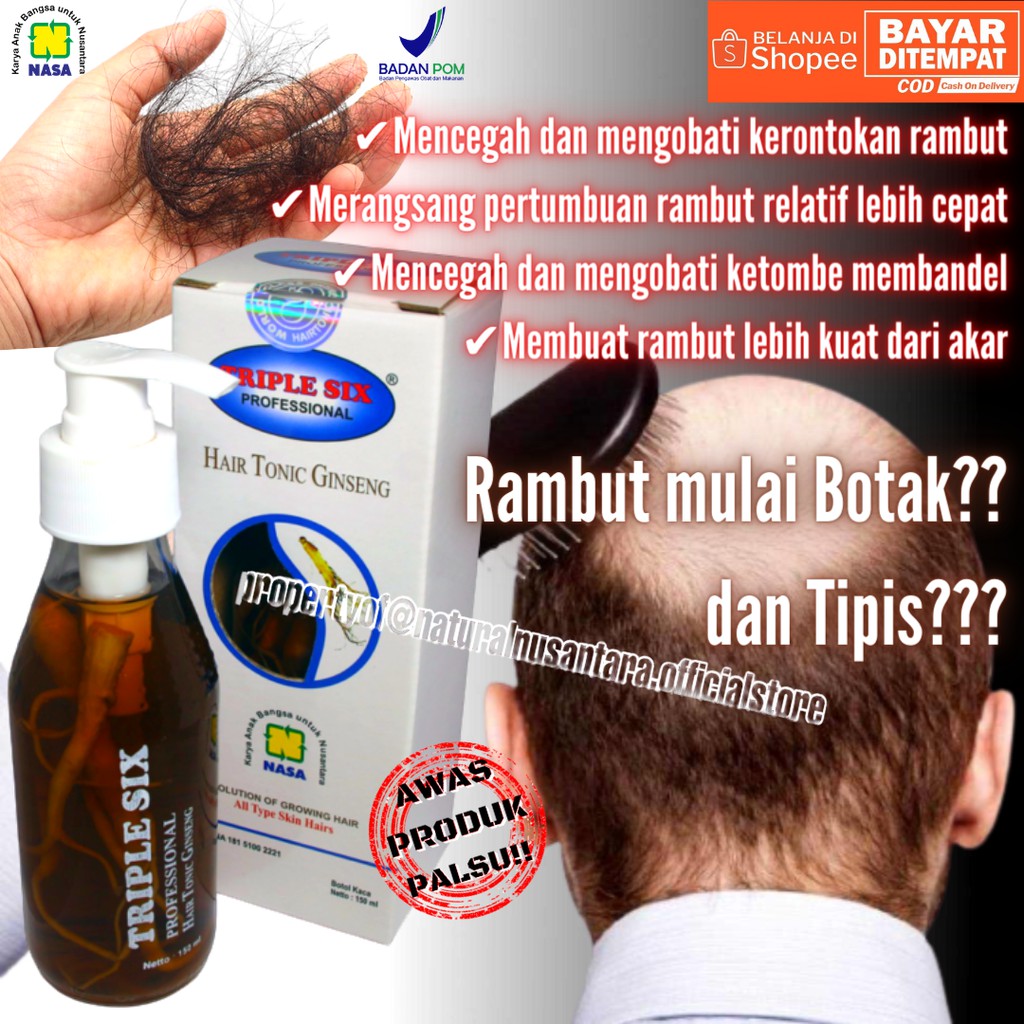HAIR TONIC RAMBUT RONTOK PARAH ANTI HAIR FALL HAIRFALL PENGUAT AKAR RAMBUT BIOHERBAL HAIR TONIC