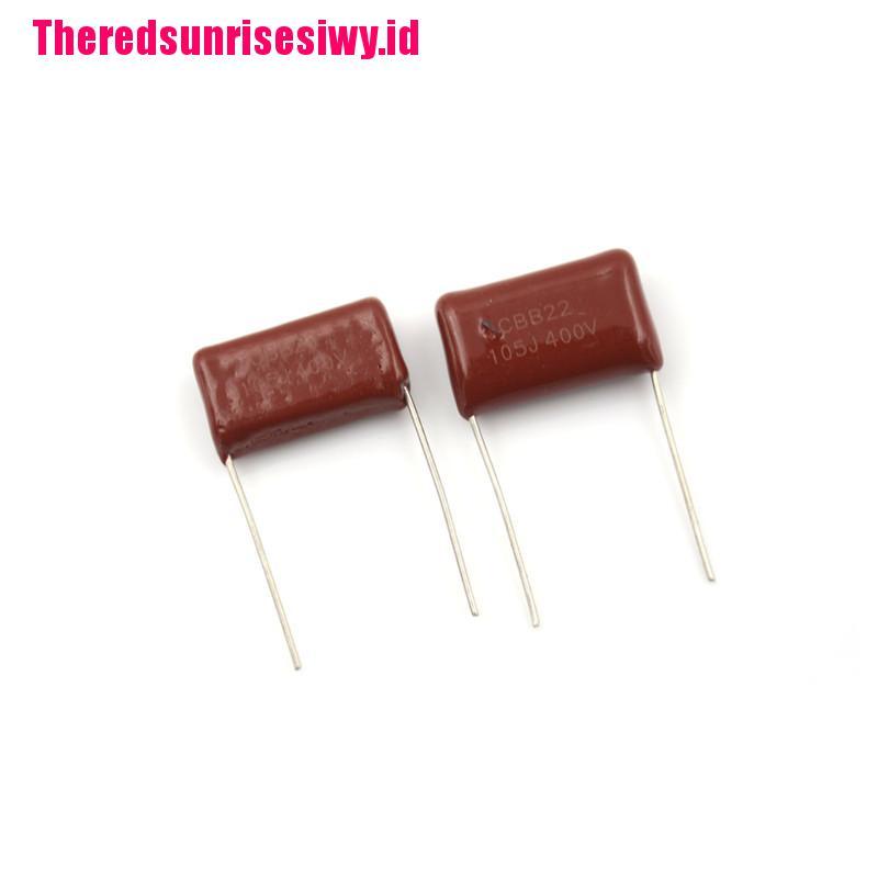 【Theredsunrisesiwy.id】10pcs LED Bulb CBB22 Capacitor 400V 105J 1uF 400V/105J Pitch 20mm