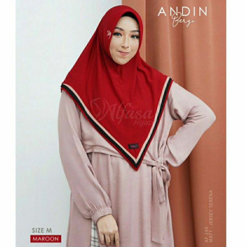 bergo andin//ALFASA HIJAB//bergo daily//terlaris//news//cod