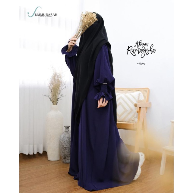 NEW ABAYA RUMAYSHA NAVY BY UMMU SARAH