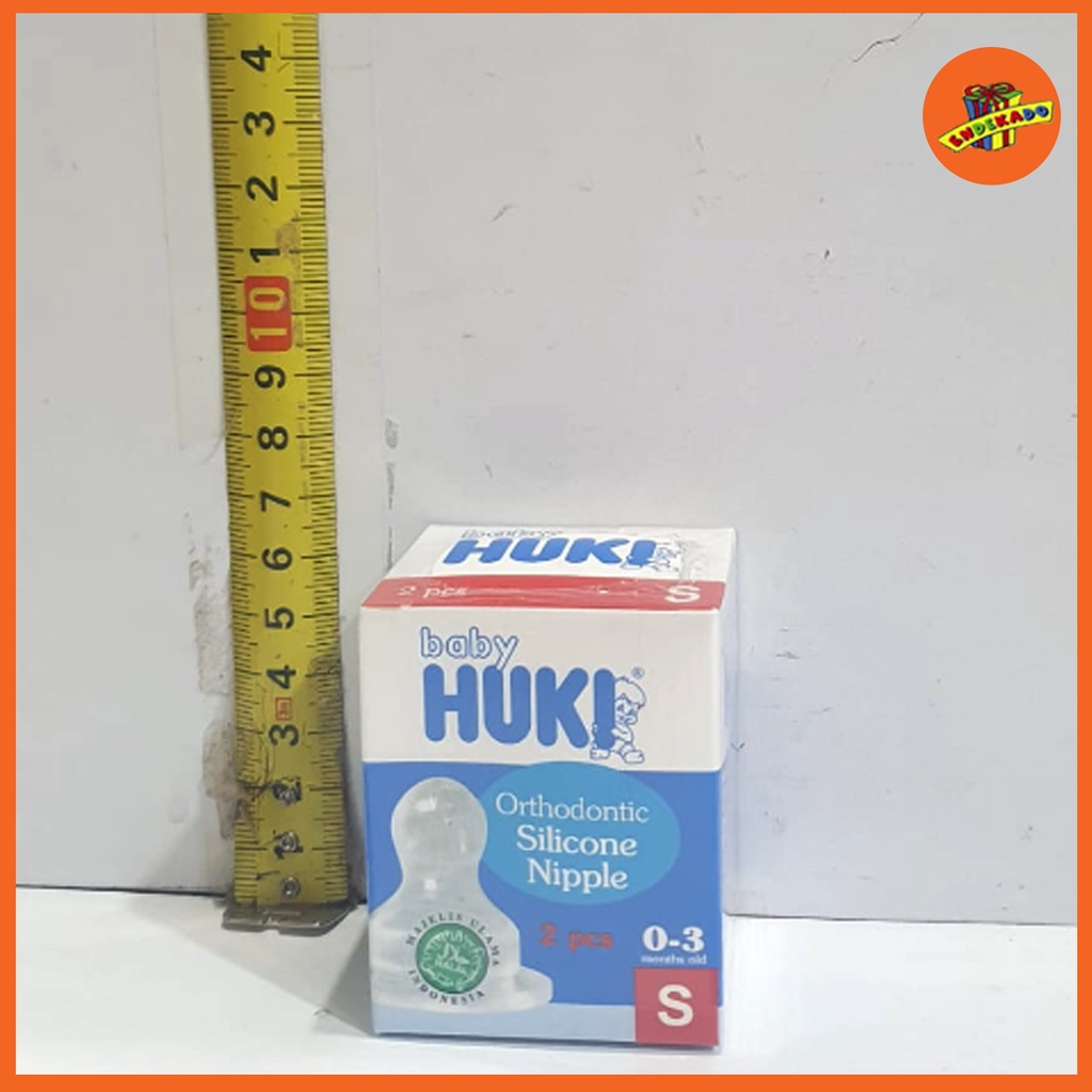 HUKI ORTHODONTIC SILICONE NIPPLE 2PCS DUS - Dot/Empeng Bayi