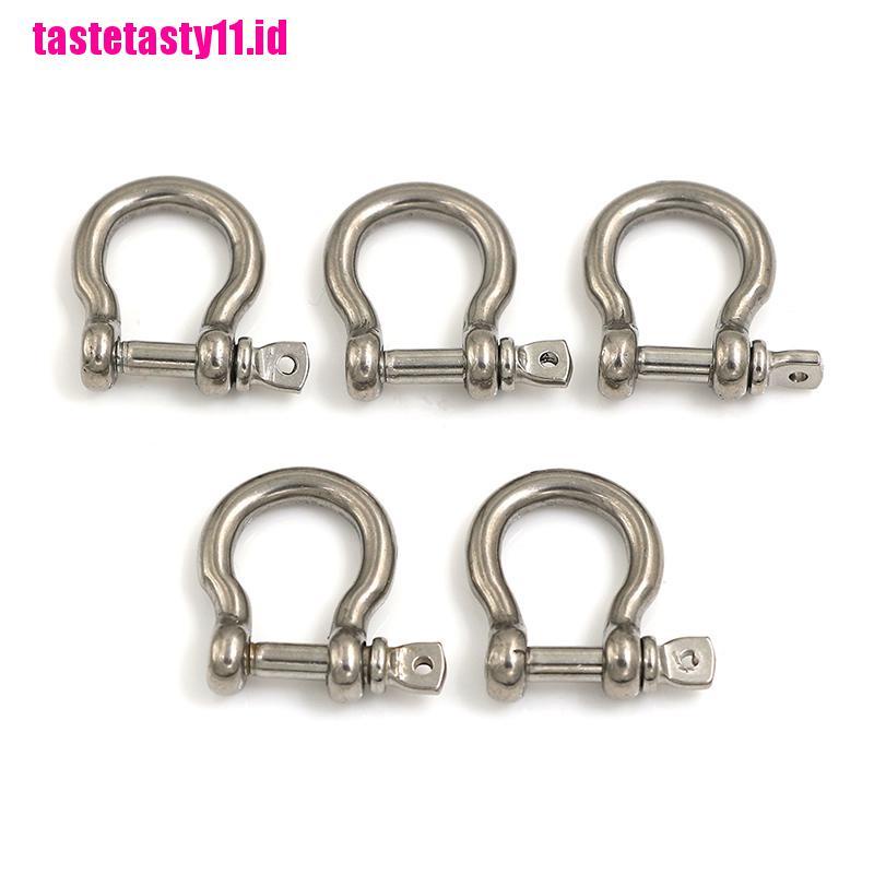 【TTID】5pcs m4 304 stainless bow shackle steel screw pin shackle bow Rigging