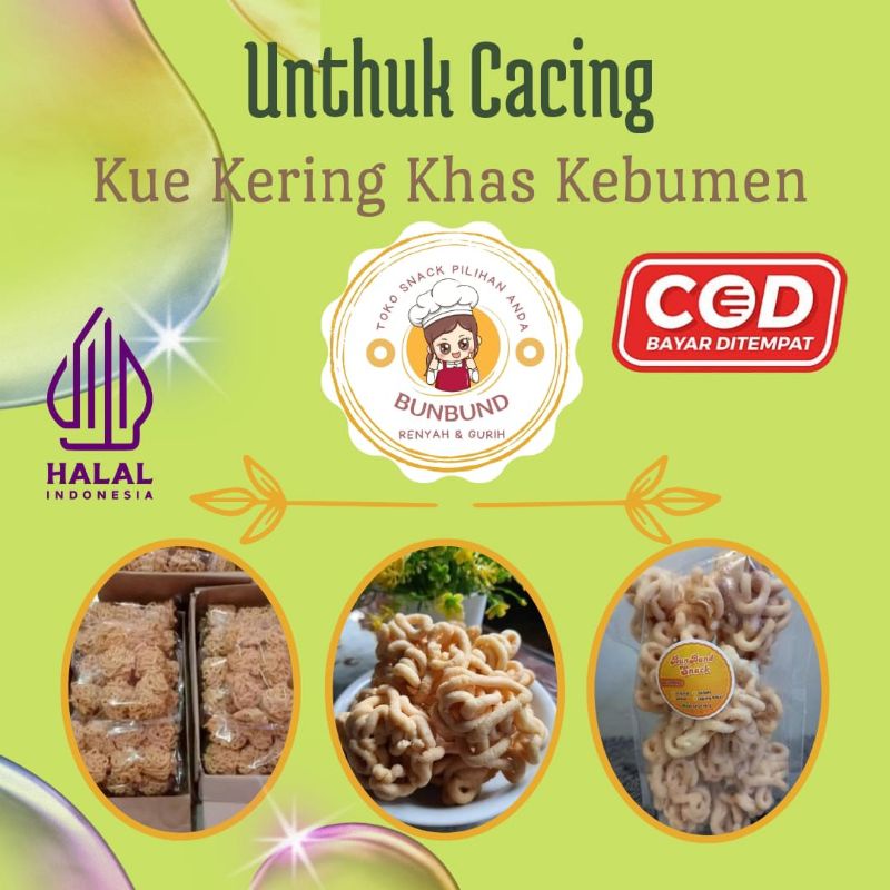 

Kue unthuk cacing | thuring putu kue kering | jajanan khas kebumen