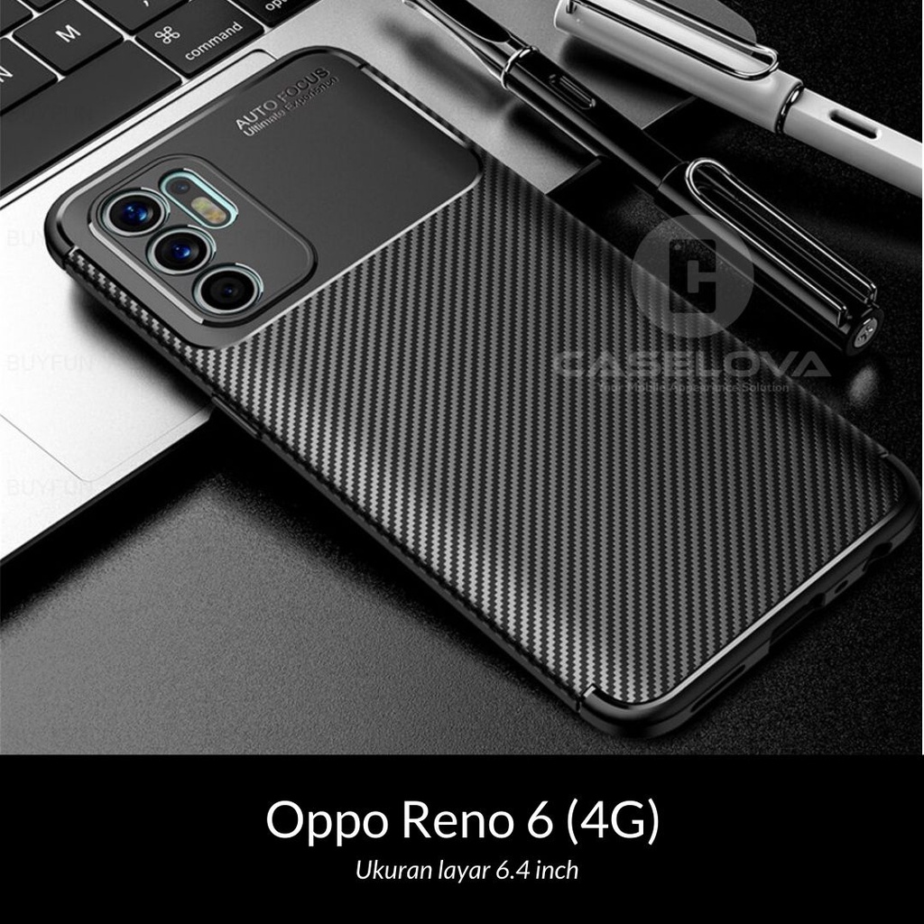 Case Oppo Reno 6 4G 5G Reno 6 Pro 5G Synthetic fiber Silicone Protective Carbon