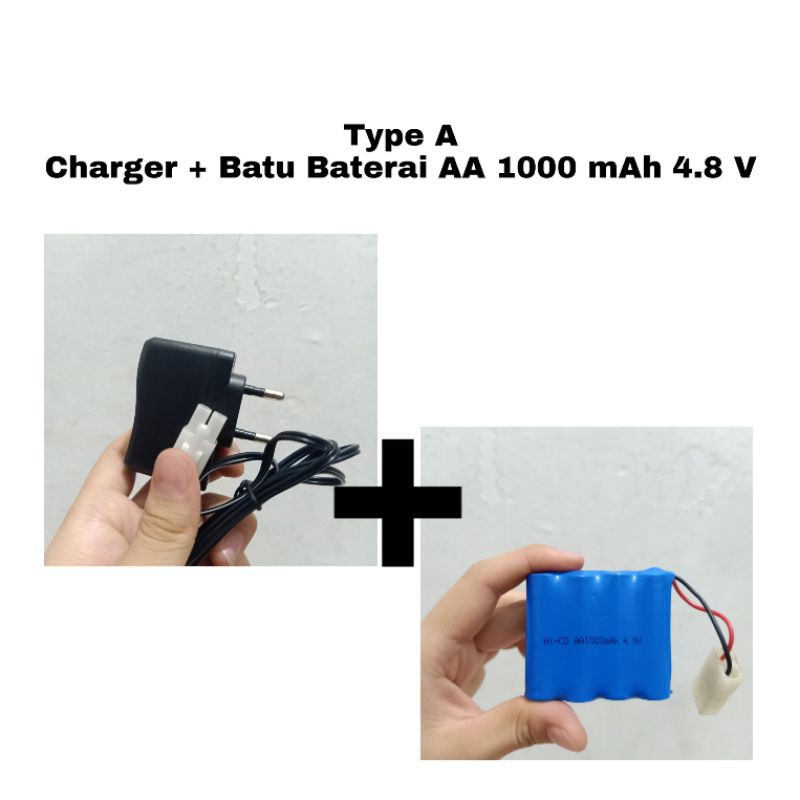 CHARGER/CASAN MOBIL REMOTE CONTROL + BATU BATERAI RAKIT MOBIL RC