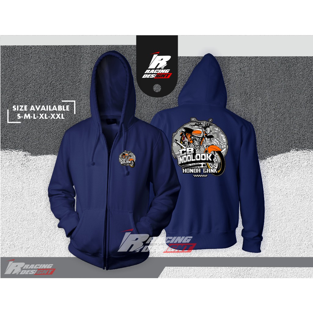 Jaket Hoodie Resleting Honda Gank CB IndolookTerbaru Kualitas Distro - IR MERCHANDISE