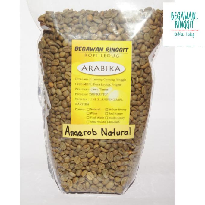 

arabica green bean - Anaerob natural - 1KG (biji kopi mentah) 2021