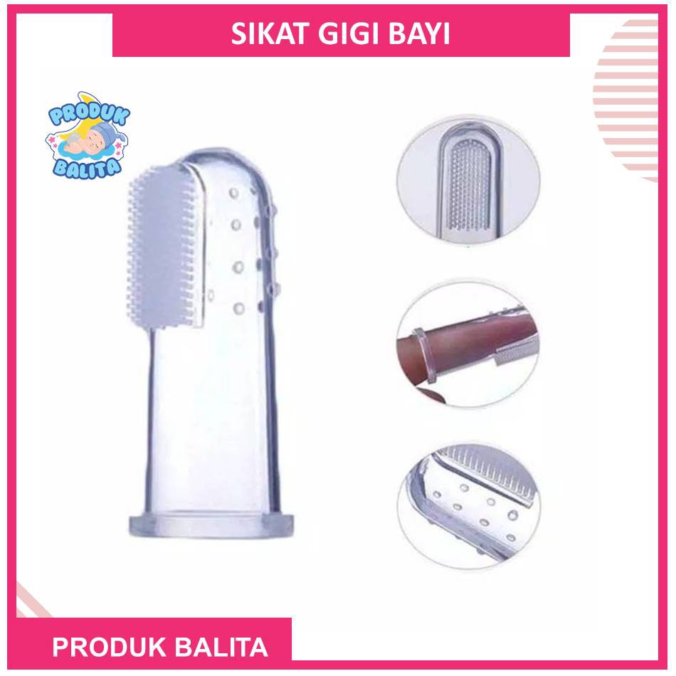 Sikat Gigi Bayi Silikon Sikat gigi Jari Bayi Finger Tooth Brush