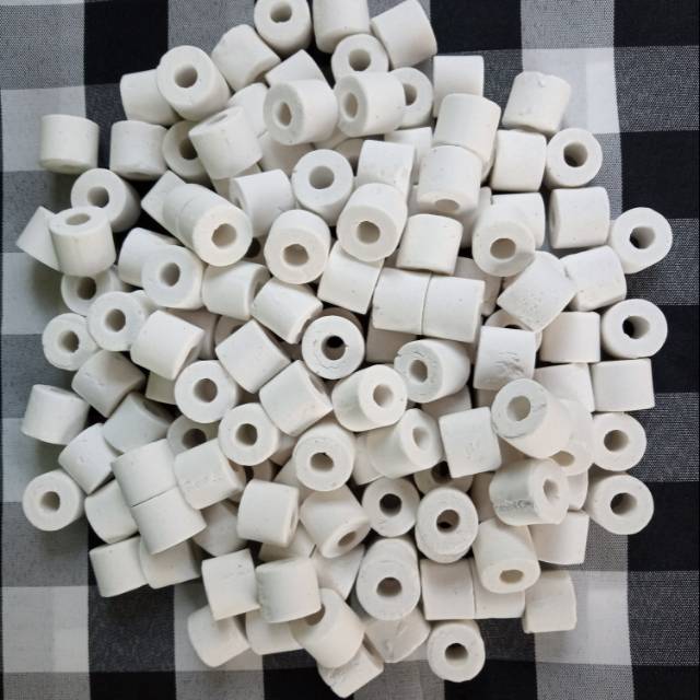 BIORING keramik ring Media Filter Aquarium Kolam Harga per 1 kg (+-100pcs)