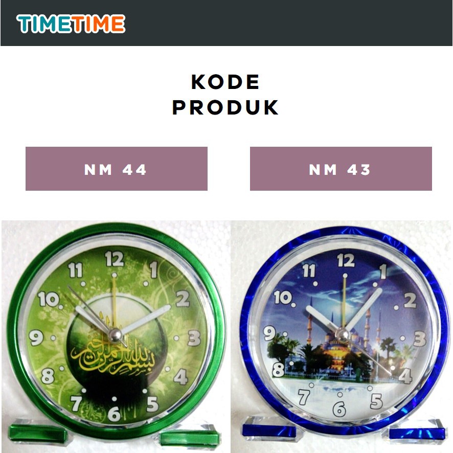 Jam Weker Beker Meja Nuansa Muslim FREE BATERAI 8888