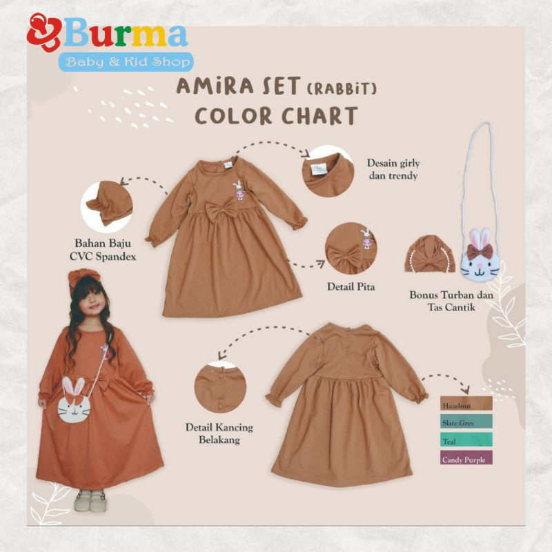 GAMIS AMIRA SET MIX -gamis  anak