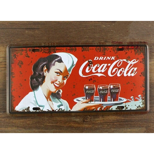 Sexy Girl Coca Cola Metal Painting Poster Stickers Vintage Tin Sign License Plate Home Wall Decor Art Sign Shopee Indonesia