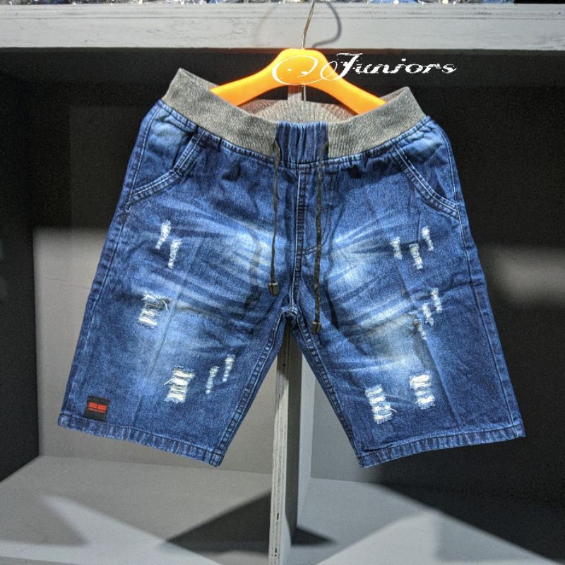 JEANS PENDEK SOBEK TEMBUS RIPPED HUGO