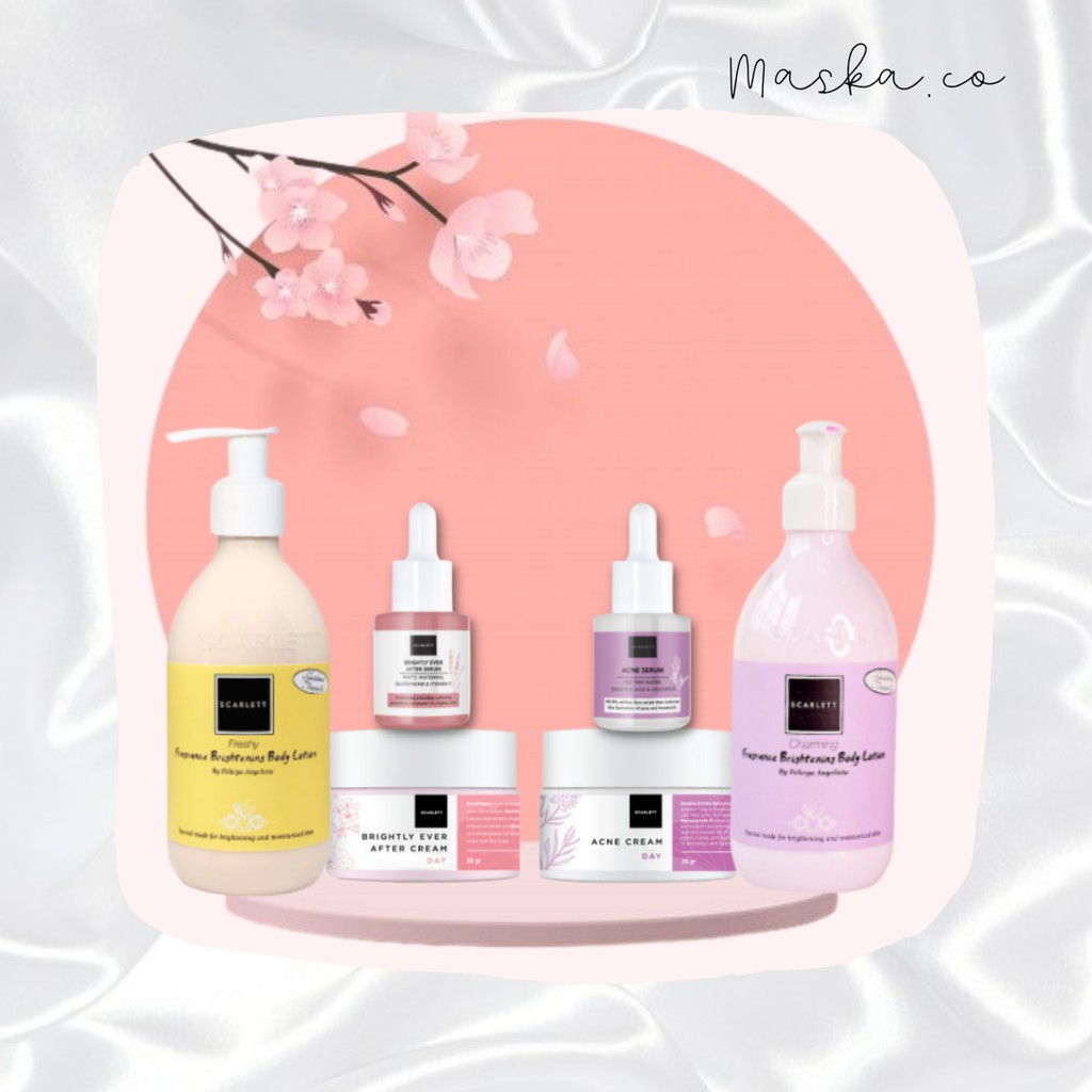 [Seller Resmi] READY STOCK! Scarlett Whitening Body Lotion, Serum,Day Night Cream, Body Shower Scrub