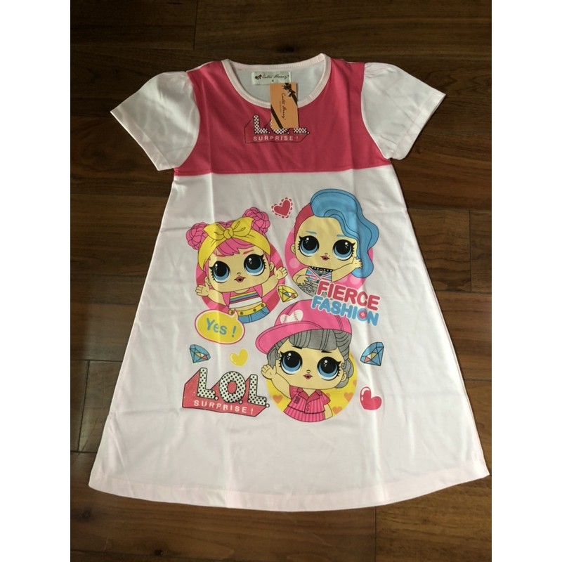 baju daster anak perempuan LOL ukuran 4tahun